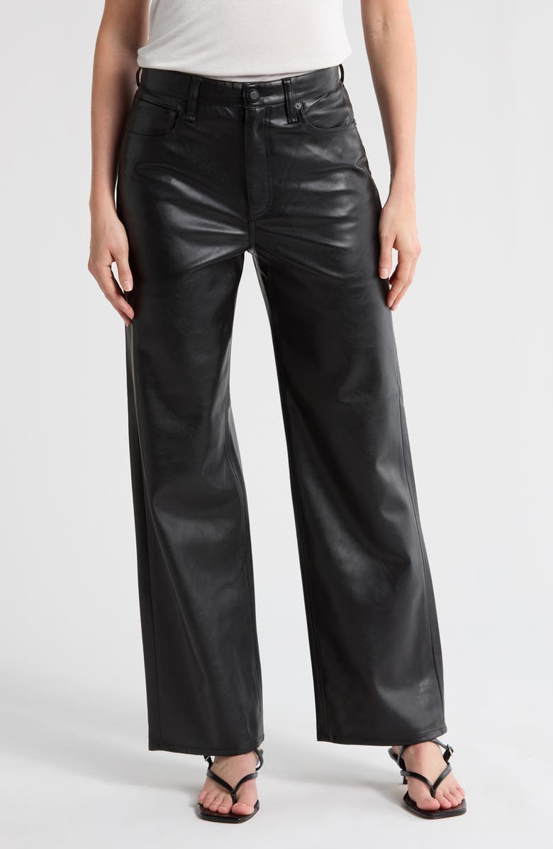 rag & bone Harris High Waist Faux Leather Pants, Main, color,