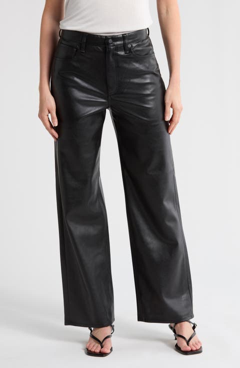 Harris High Waist Faux Leather Pants