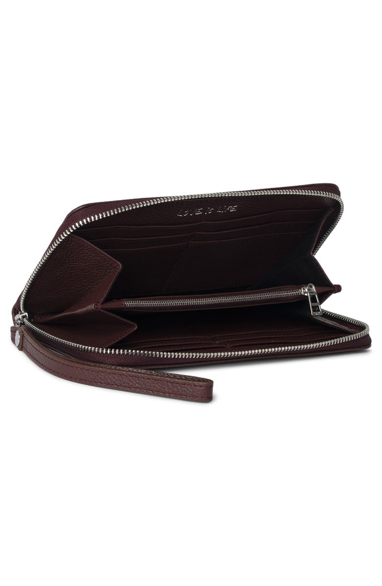 Zadig & Voltaire Compagnon Leather Zip Wallet, Alternate, color, Fierce