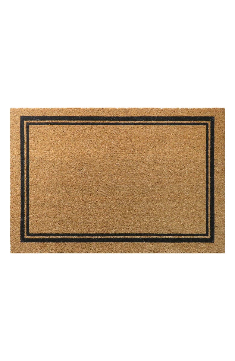 ENTRYWAYS Border Stripe Coir Doormat, Main, color, Natural Coir / Black