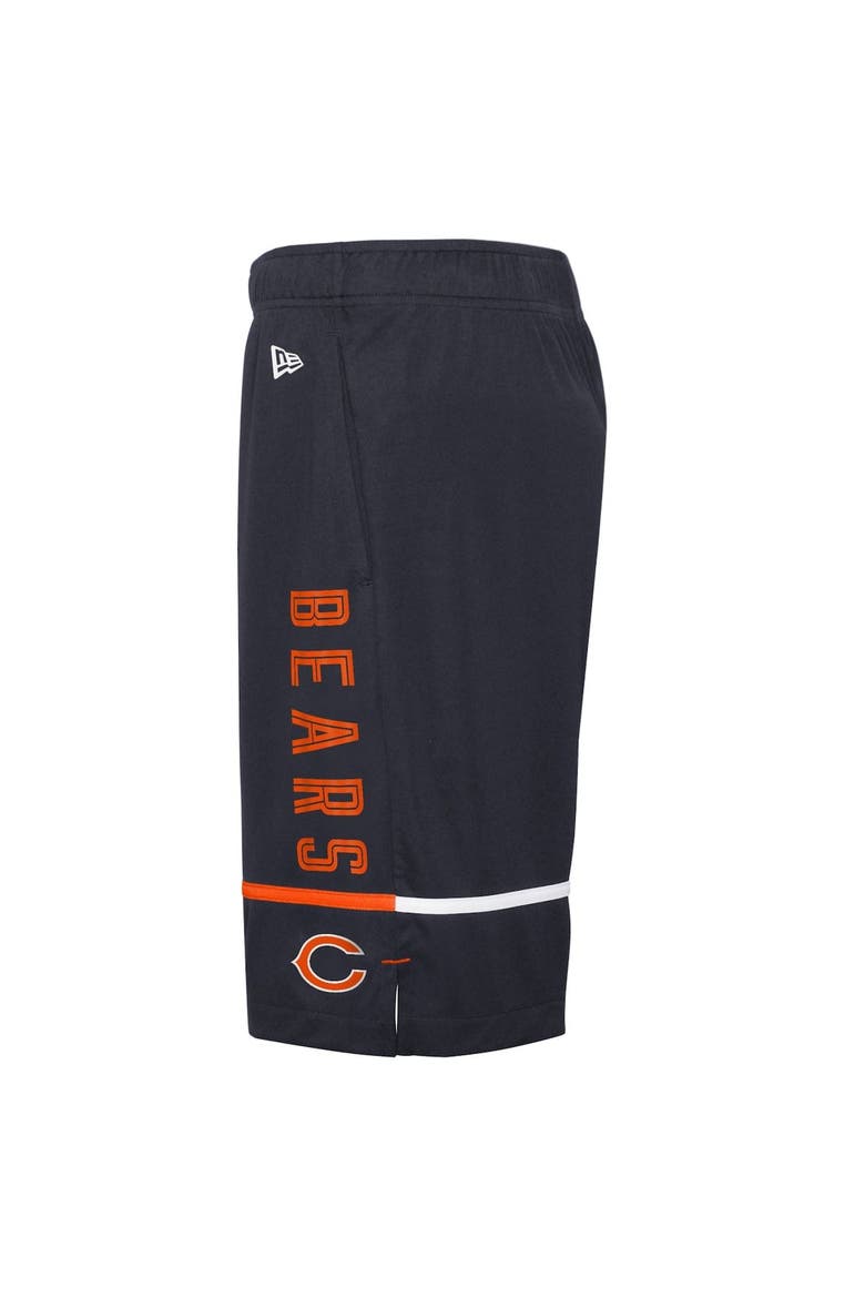 Men's New Era Navy Chicago Bears Combine Authentic Rusher Training Shorts, Alternate, color, Navy