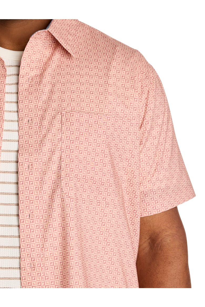 Big & Tall Geometric Print Sport Shirt V2, Alternate, color, ASHROSE