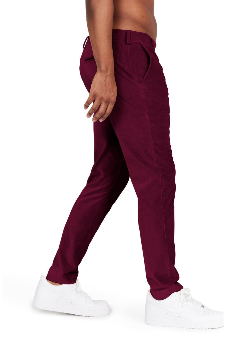 Collins Corduory Golf Pants, Alternate, color, BURGUNDY