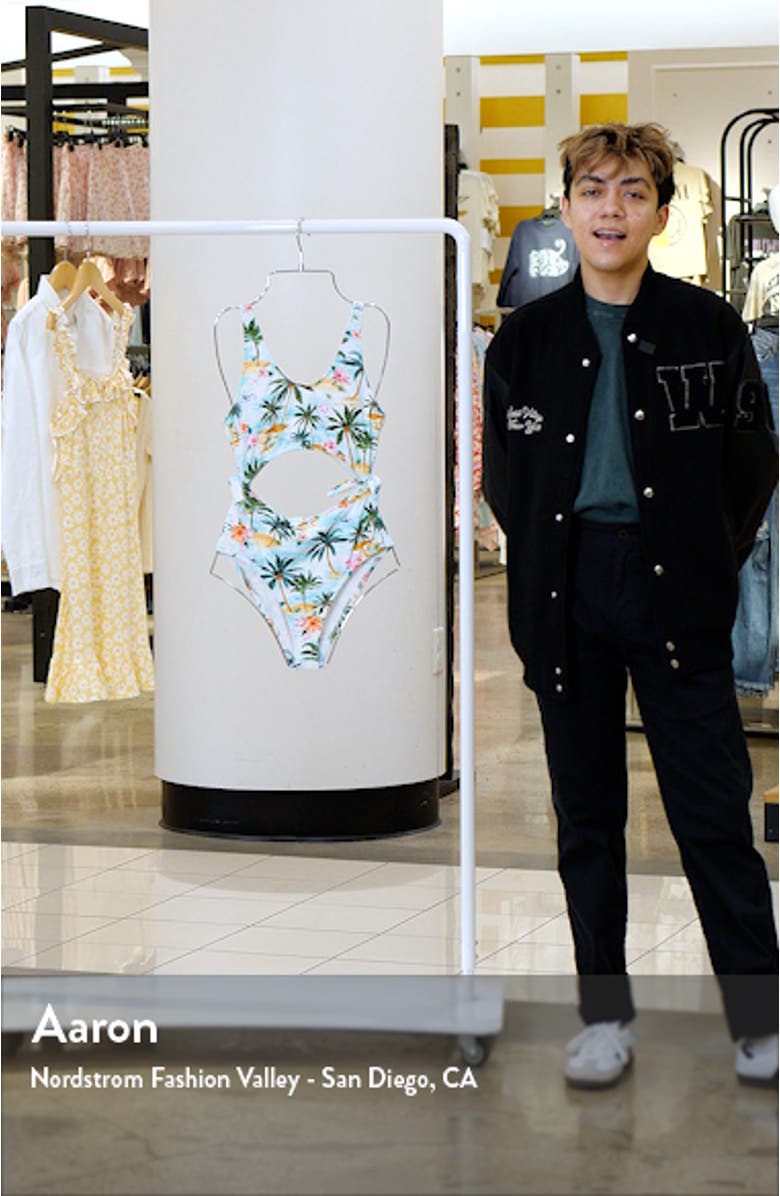 Kids' Destination Cutout One-Piece Swimsuit, sales video thumbnail