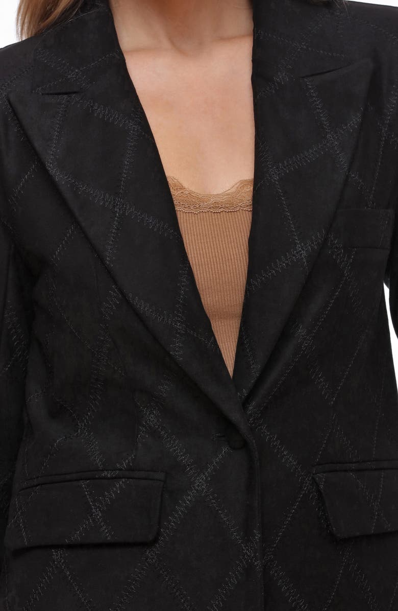 Bagatelle Faux Suede Blazer, Alternate, color, Black
