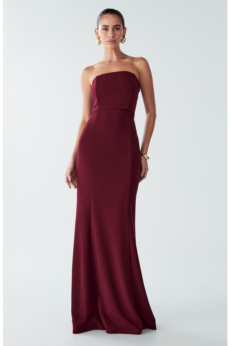Trenton Dress, Alternate, color, Burgundy