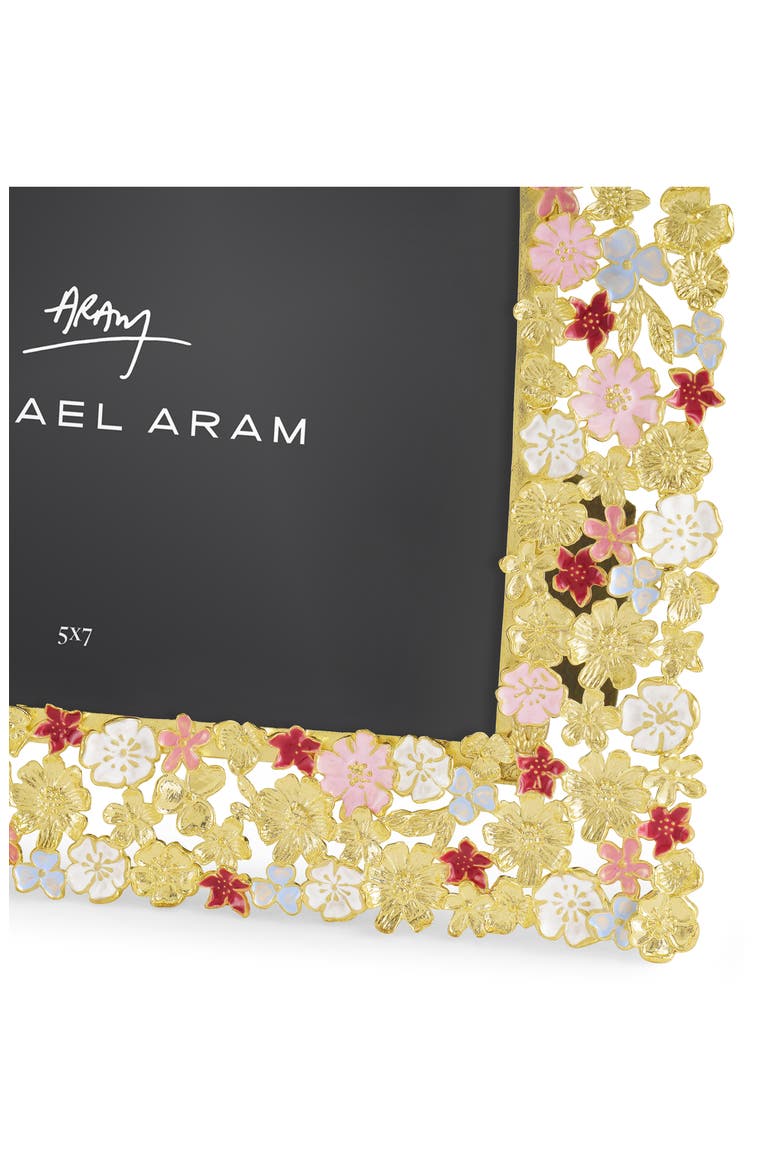 Wildflowers Sculpted 5x7 Picture Frame, Alternate, color, GOLD