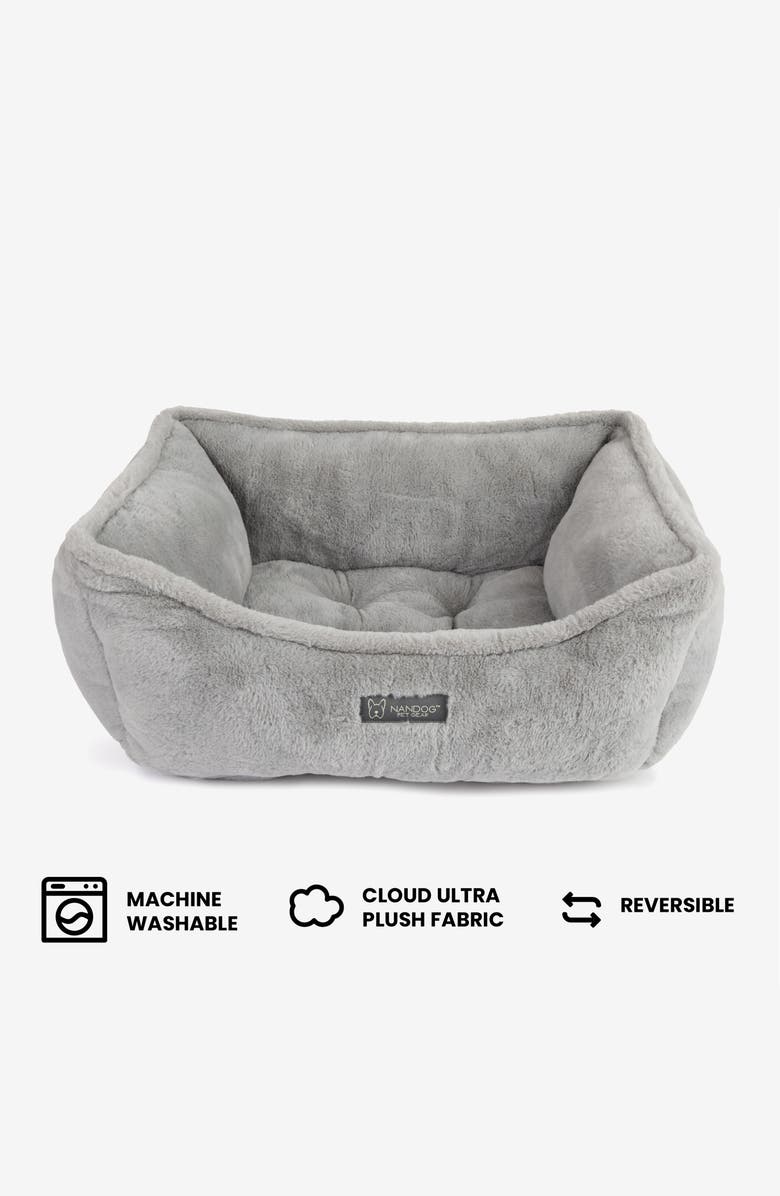 Nandog Pet Gear Super Cloud Dog  Bed- Reversible Cat & Dog Bed, Alternate, color, River Gray