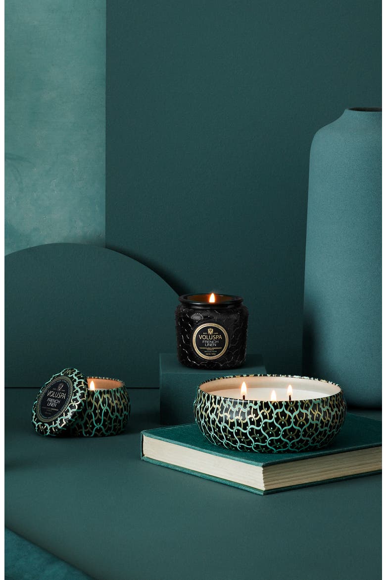 French Linen Mini Tin Candle, Alternate, color, FRENCH LINEN