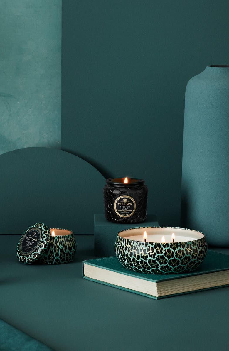Voluspa French Linen Mini Tin Candle, Alternate, color, French Linen