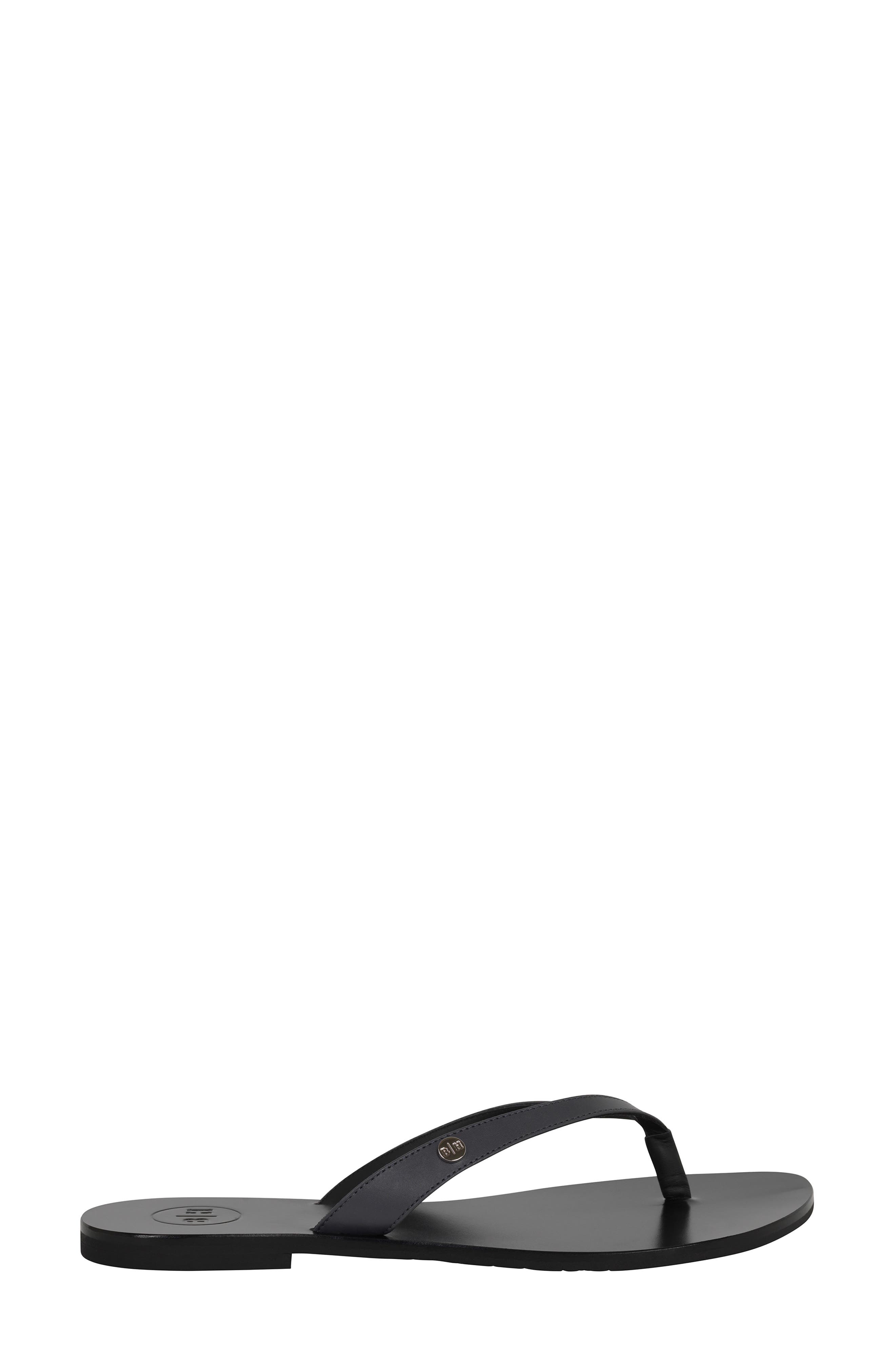 BELLA HA Italian Leather Handmade Flip Flop, Alternate, color, Blackened Pearl