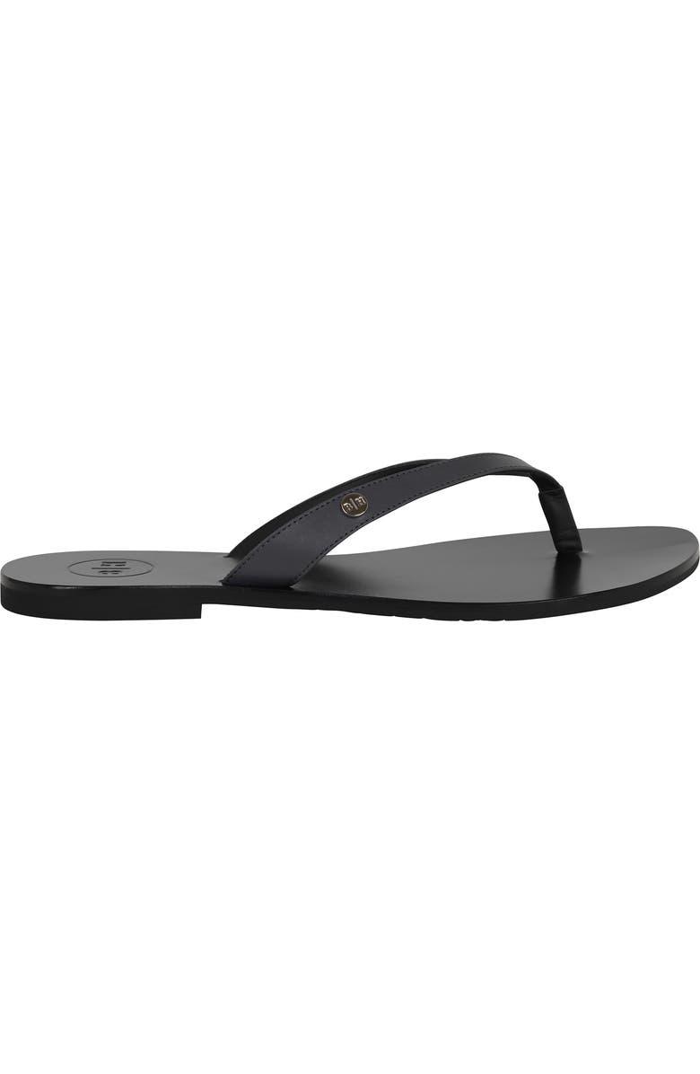 BELLA HA Italian Leather Handmade Flip Flop, Alternate, color, Blackened Pearl