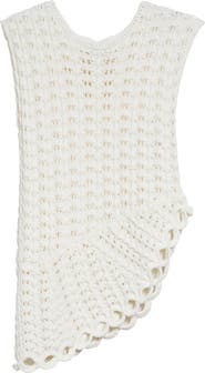 LOULOU DE SAISON Saez Asymmetric Open Knit Sweater