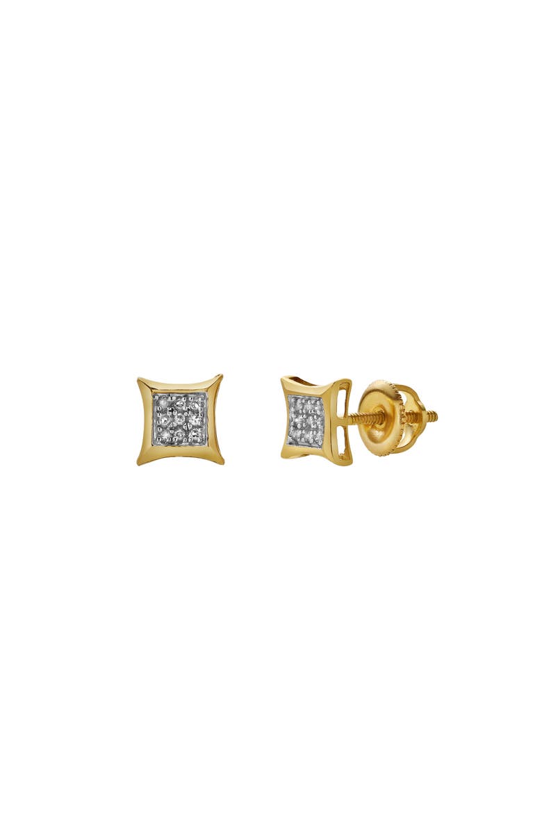 LuvMyJewelry Sabedoria 10K Yellow Gold Diamond Unisex Earrings - 0.06 Cts, Main, color, 10K Yellow Gold