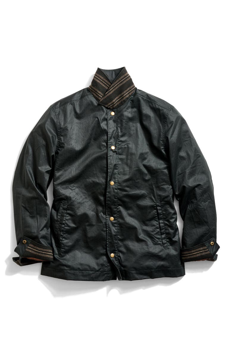 Harrison Water Repellent Waxed Cotton Jacket, Alternate, color, DARK ROSIN