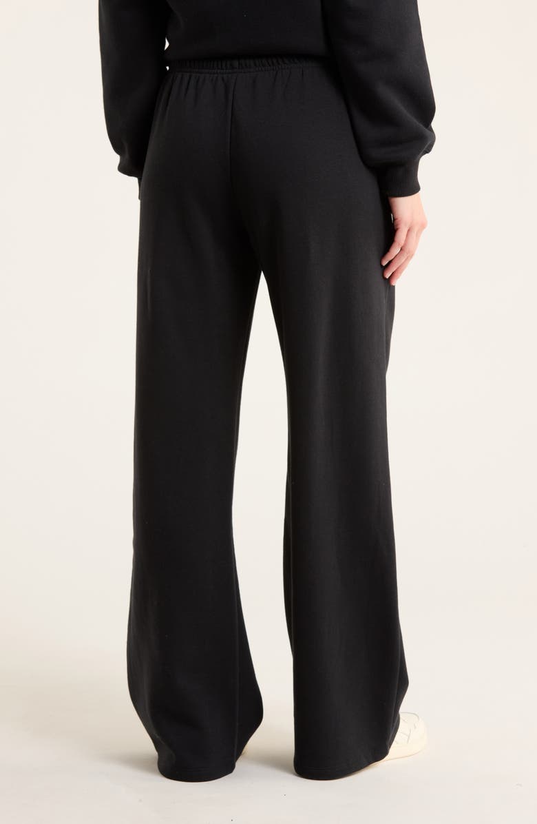 Abound Fleece Wide Leg Pants, Alternate, color, Black