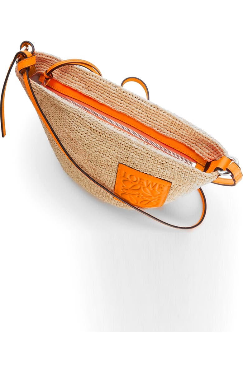 Loewe Paula's Ibiza Pochette Raffia & Leather Shoulder Bag, Alternate, color,