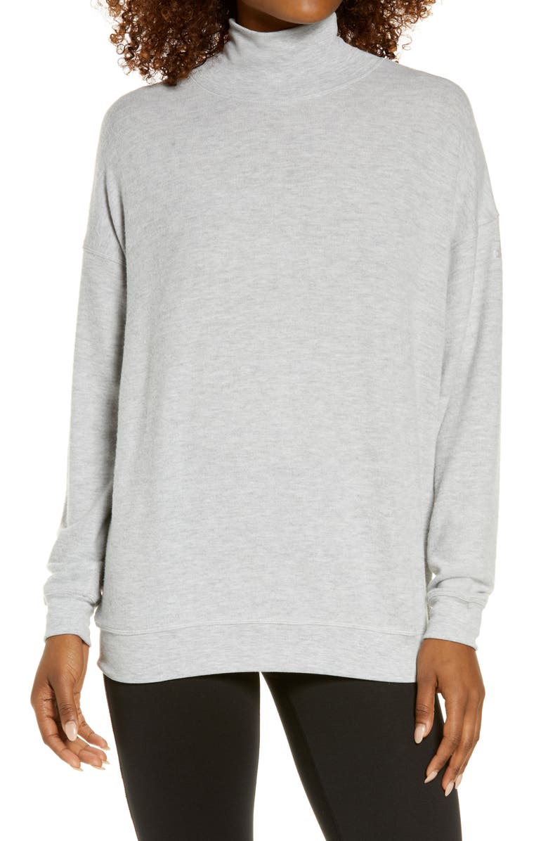 Alo Soho Mock Neck Pullover, Main, color, 