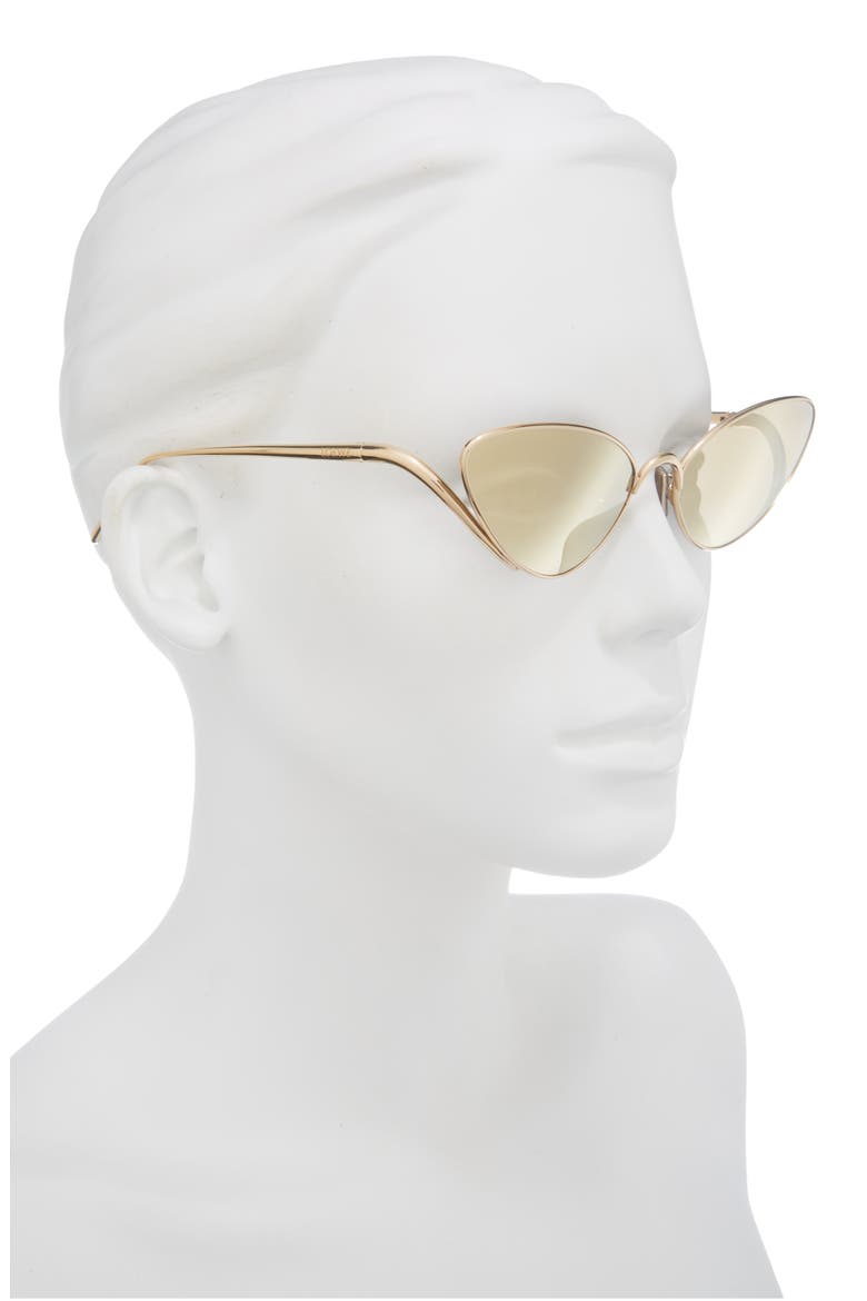 Signature 58mm Cat Eye Sunglasses, Alternate, color, SHINY ENDURA GOLD / BROWN