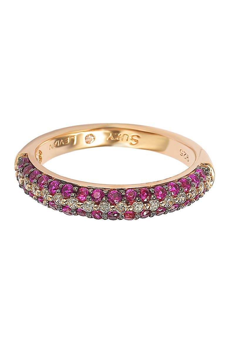 CZ Eternity Band Ring, Alternate, color, RED