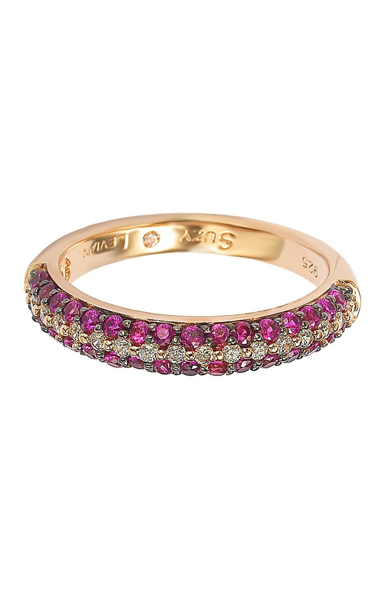 SUZY LEVIAN CZ Eternity Band Ring, Alternate, color, Red