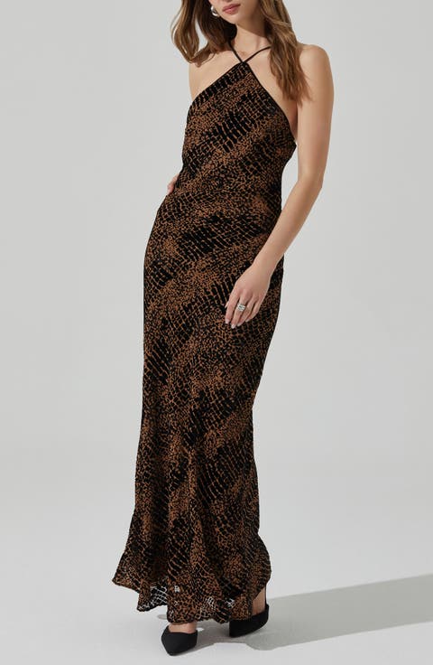 Briotte Halter Maxi Dress