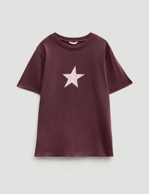 Hush Graphic Short Sleeve T-shirt In Burgundy
