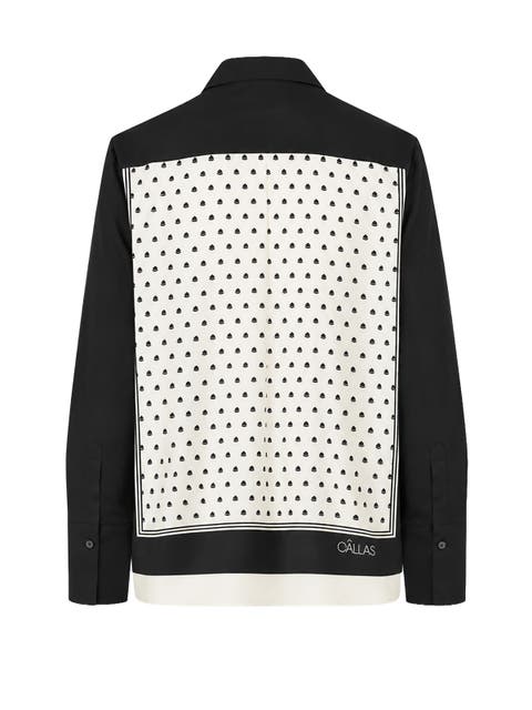 Sirene Silk Twill Scarf Back Shirt