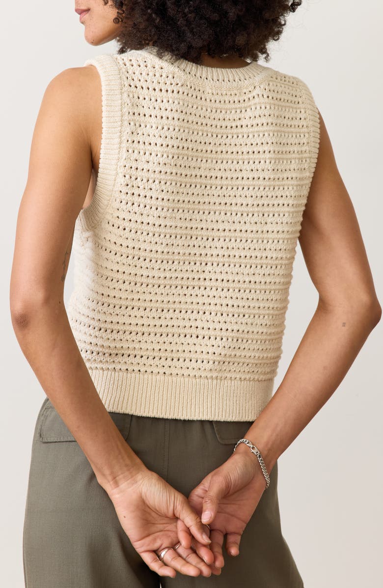 Marine Layer Crochet V-Neck Sweater Vest, Alternate, color, 