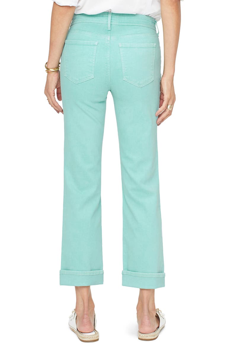 Marilyn Cuff Ankle Straight Leg Jeans, Alternate, color, BLUE DAISY