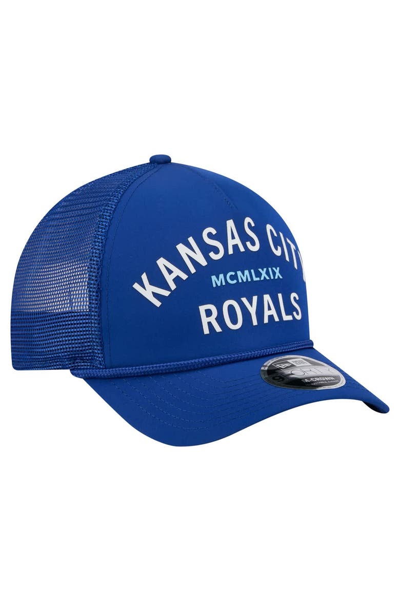 Men's New Era  Royal Kansas City Royals Minimalist 9FORTY A-Frame Adjustable Hat, Alternate, color, Royal