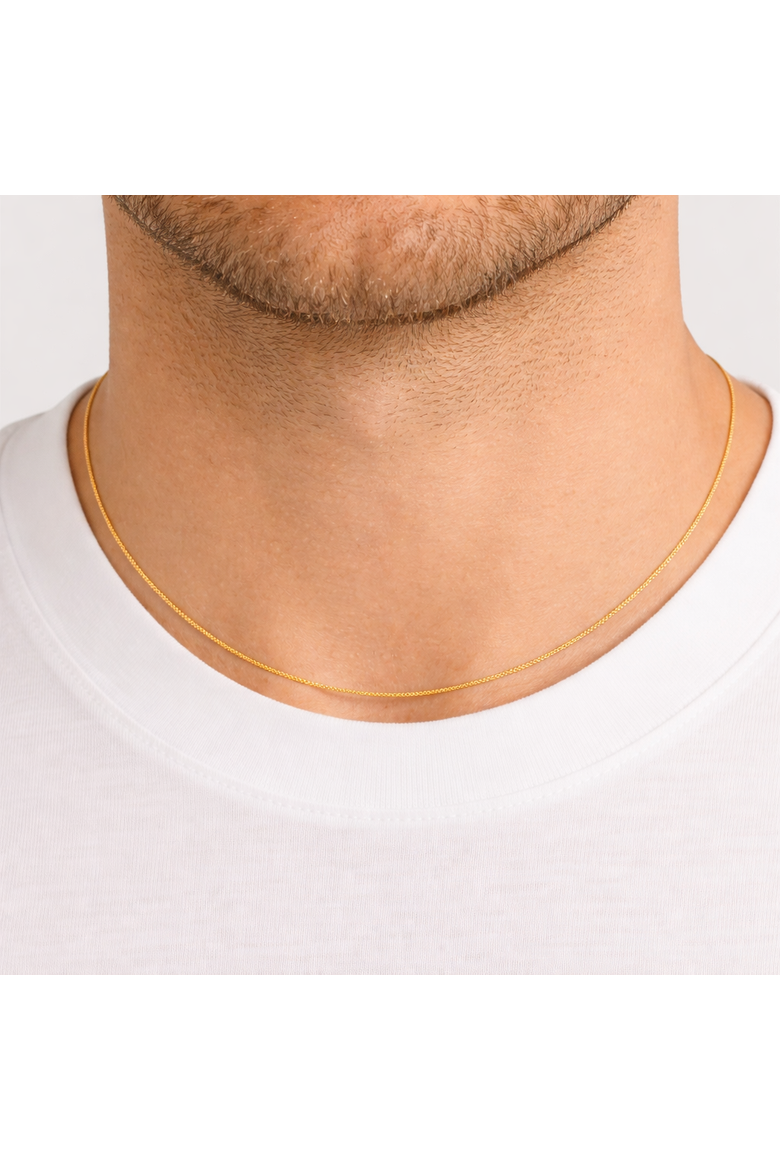 Sterling Silver Gold-Flashed Necklace, Alternate, color, Gold