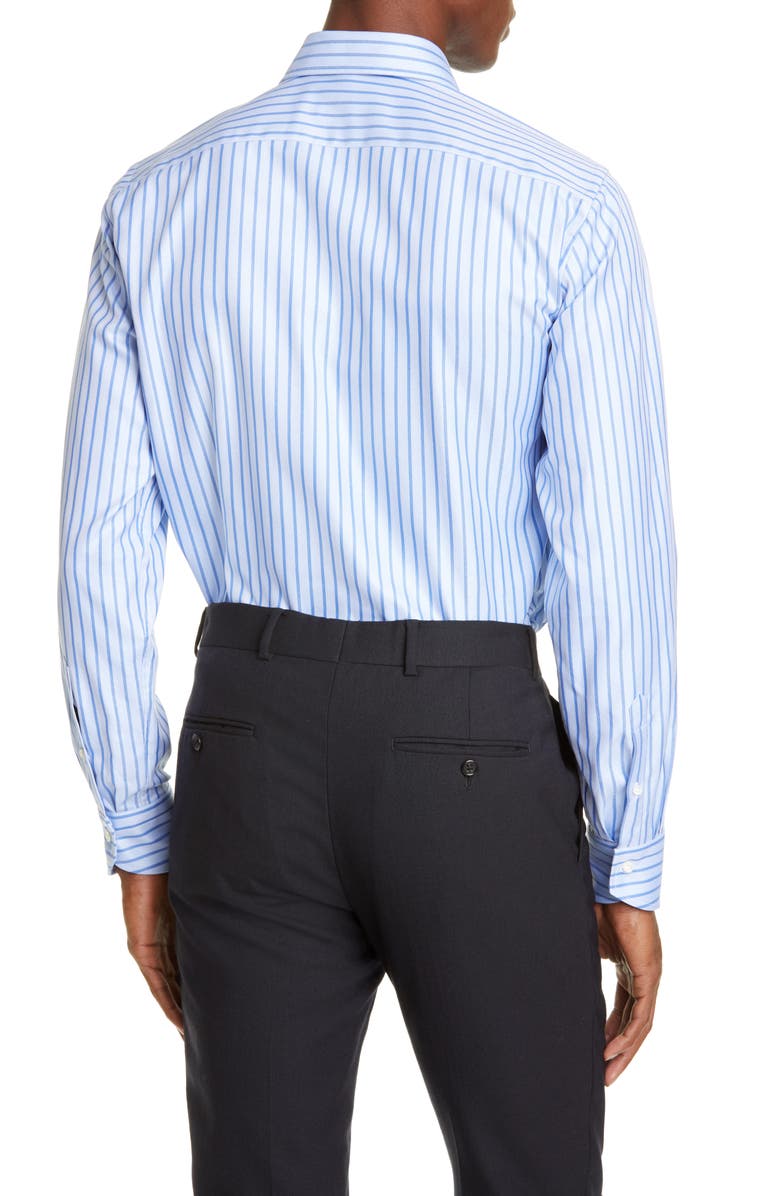 Canali Regular Fit Stripe Dress Shirt, Alternate, color, 