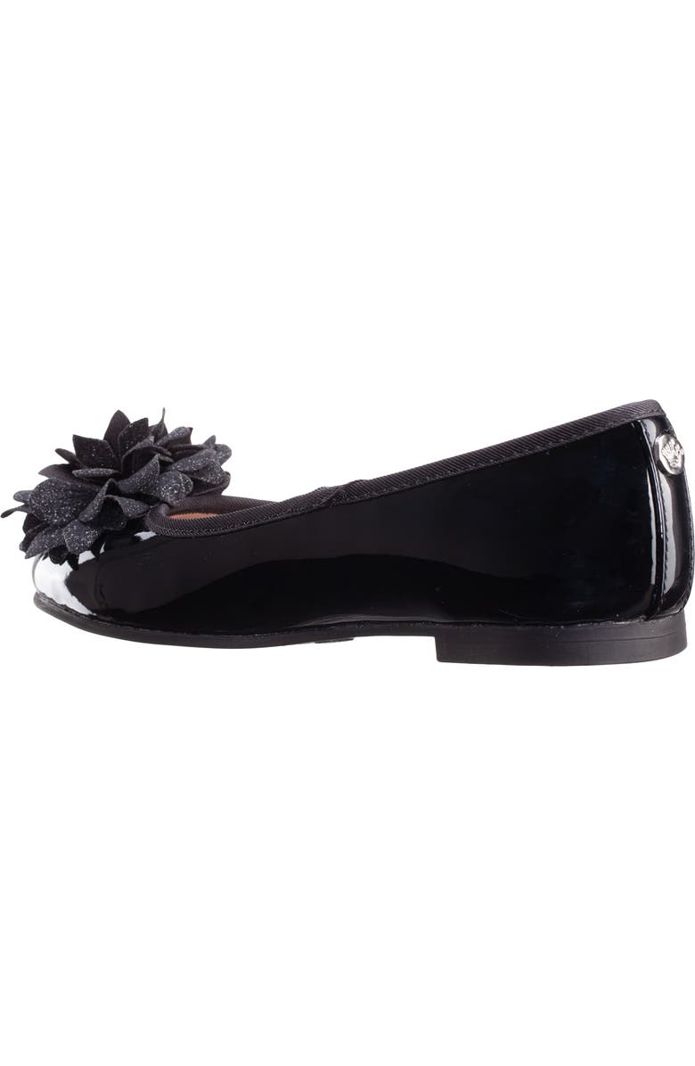 Nina Jeanesse Metallic Ballet Flat, Alternate, color, Black Patent