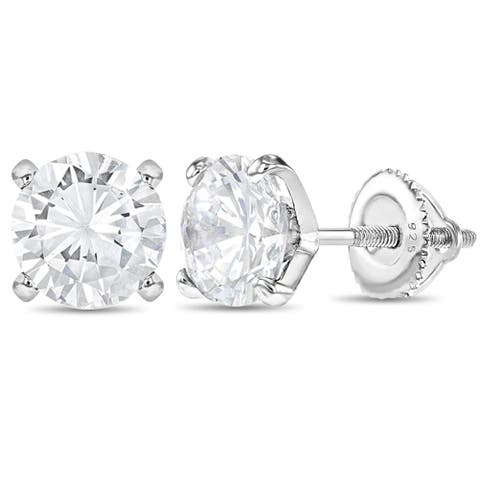 Prong Set Stone Earrings