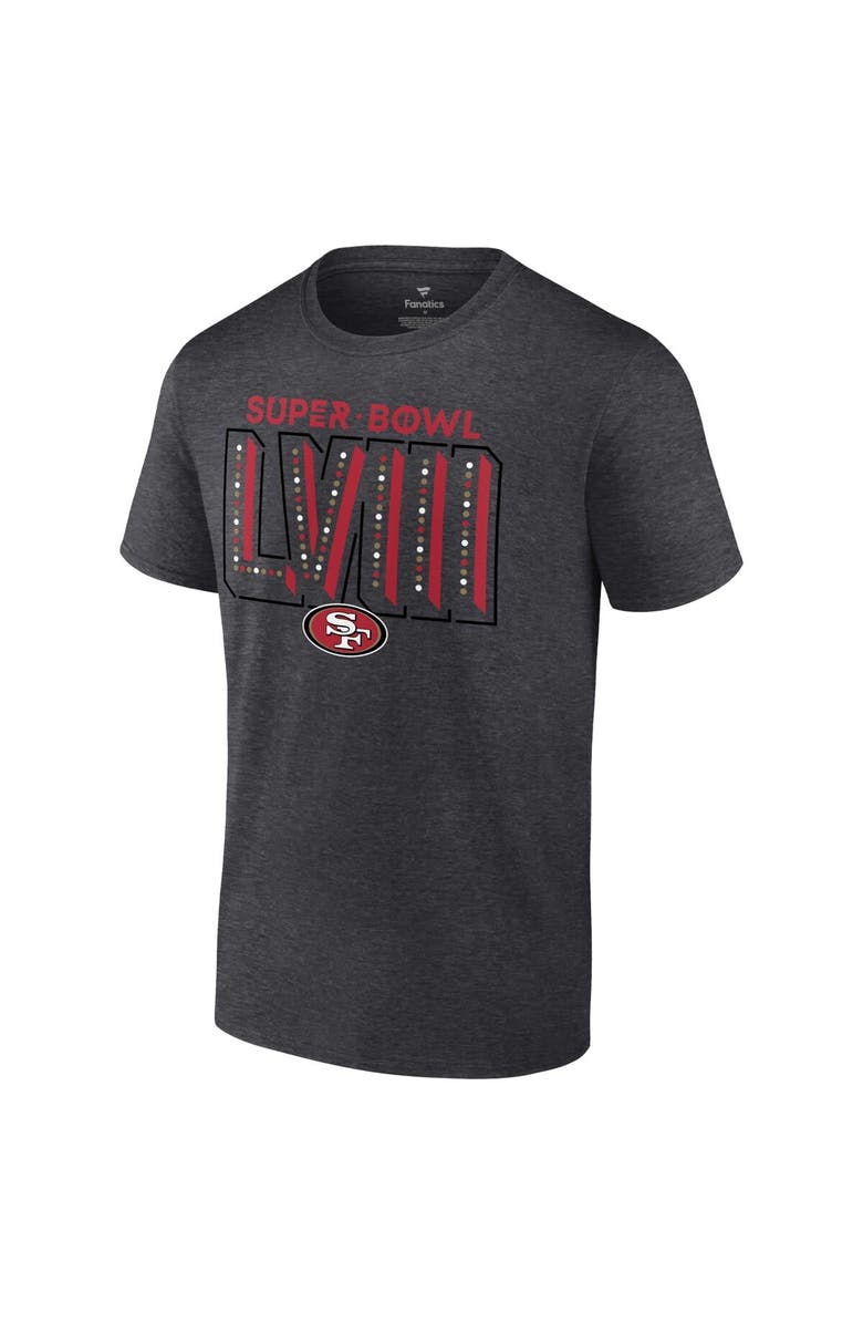 FANATICS Men's Fanatics Branded  Heather Charcoal San Francisco 49ers Super Bowl LVIII Big & Tall T-Shirt, Alternate, color, 