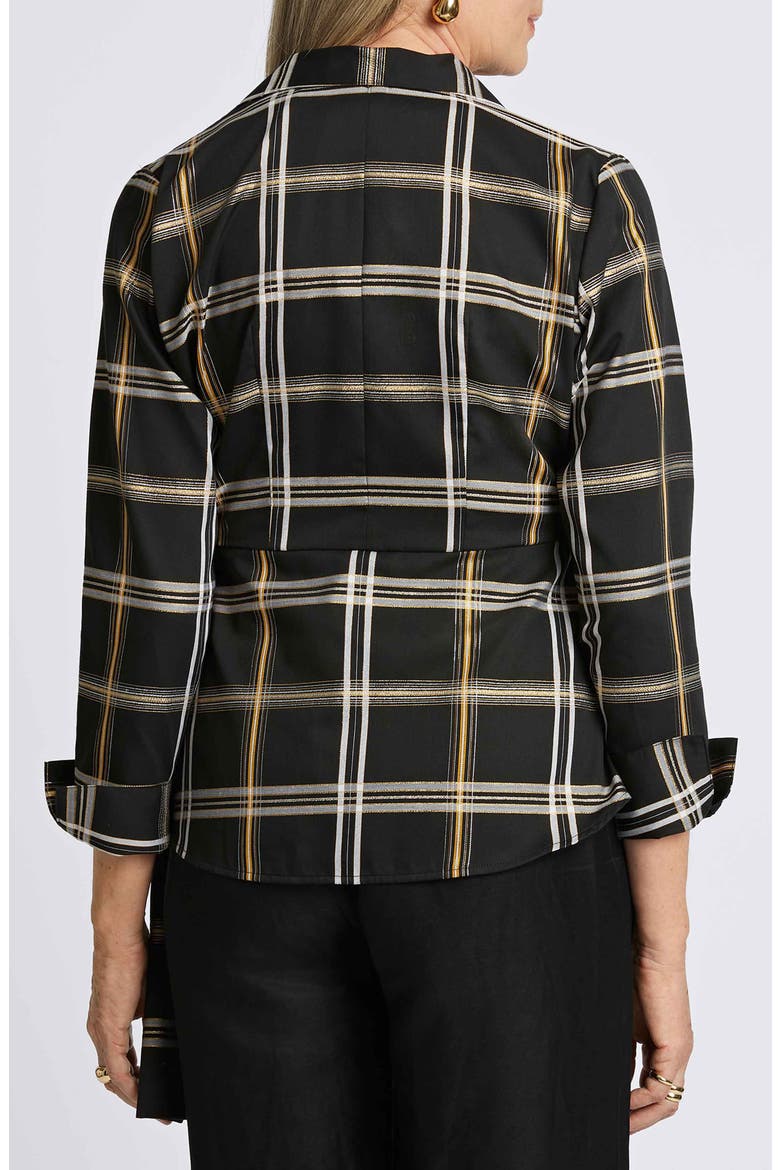 Salina Plaid Wrap Shirt, Alternate, color, BLACK PLAID