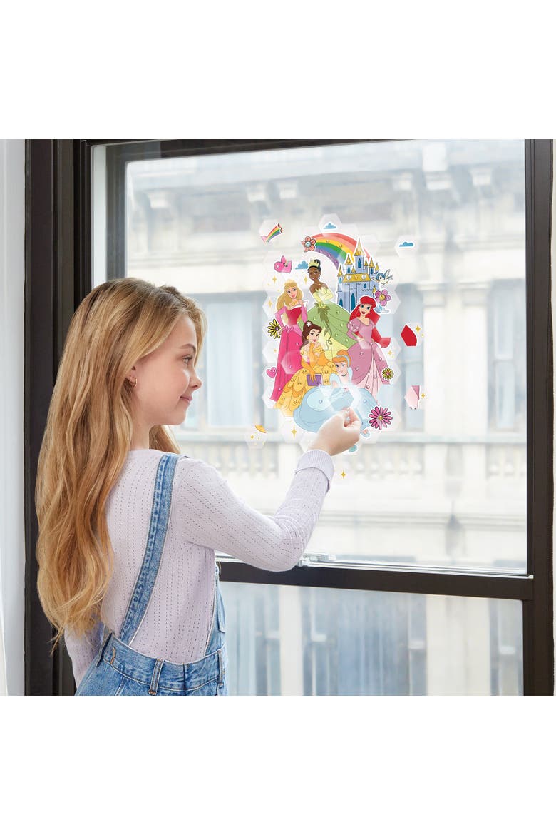 Window Art Mosaic Princess 70 Pieces, Puzzle Window Clings, Alternate, color, Multicolored
