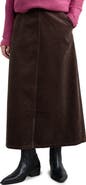 Seasalt Cornwall Window Wren Organic Cotton Corduroy Midi Skirt
