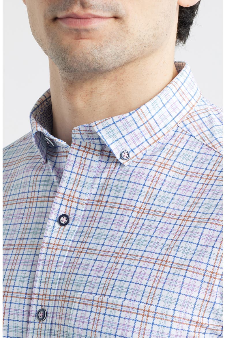XC Motion Performance Knit Button-Up Shirt, Alternate, color, MULTI PLAID