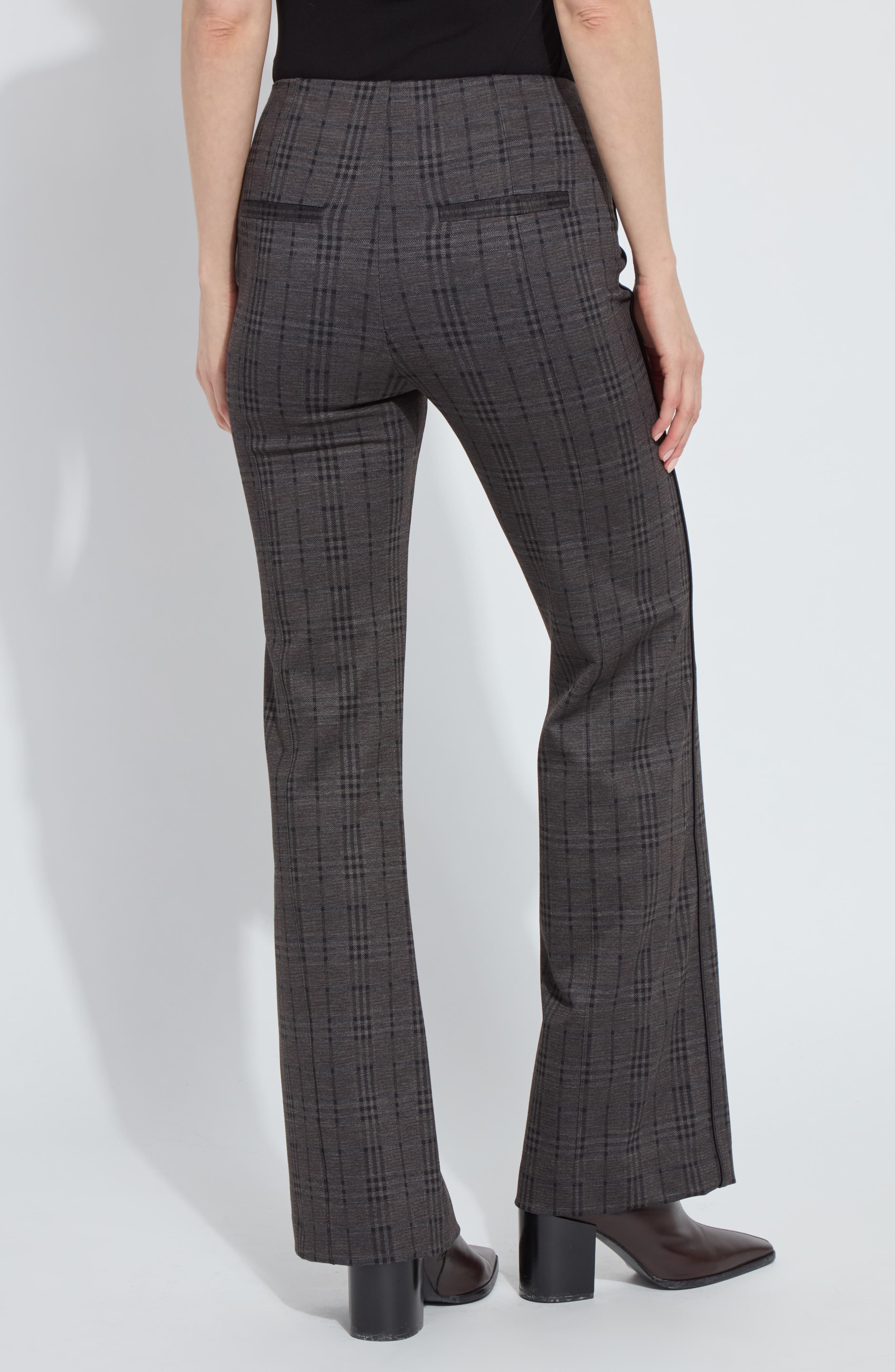 Plaid High Waist Ponte Pants - image 2