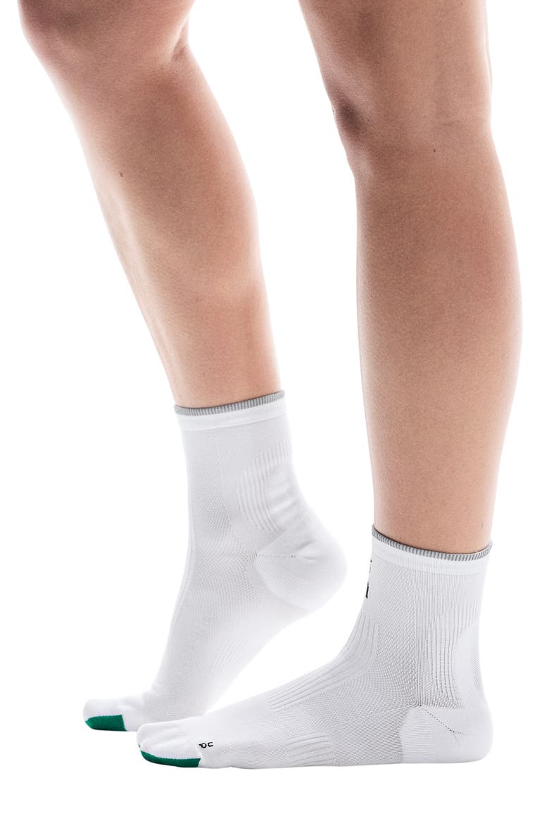Elite Run Quarter Socks, Main, color, WHITE