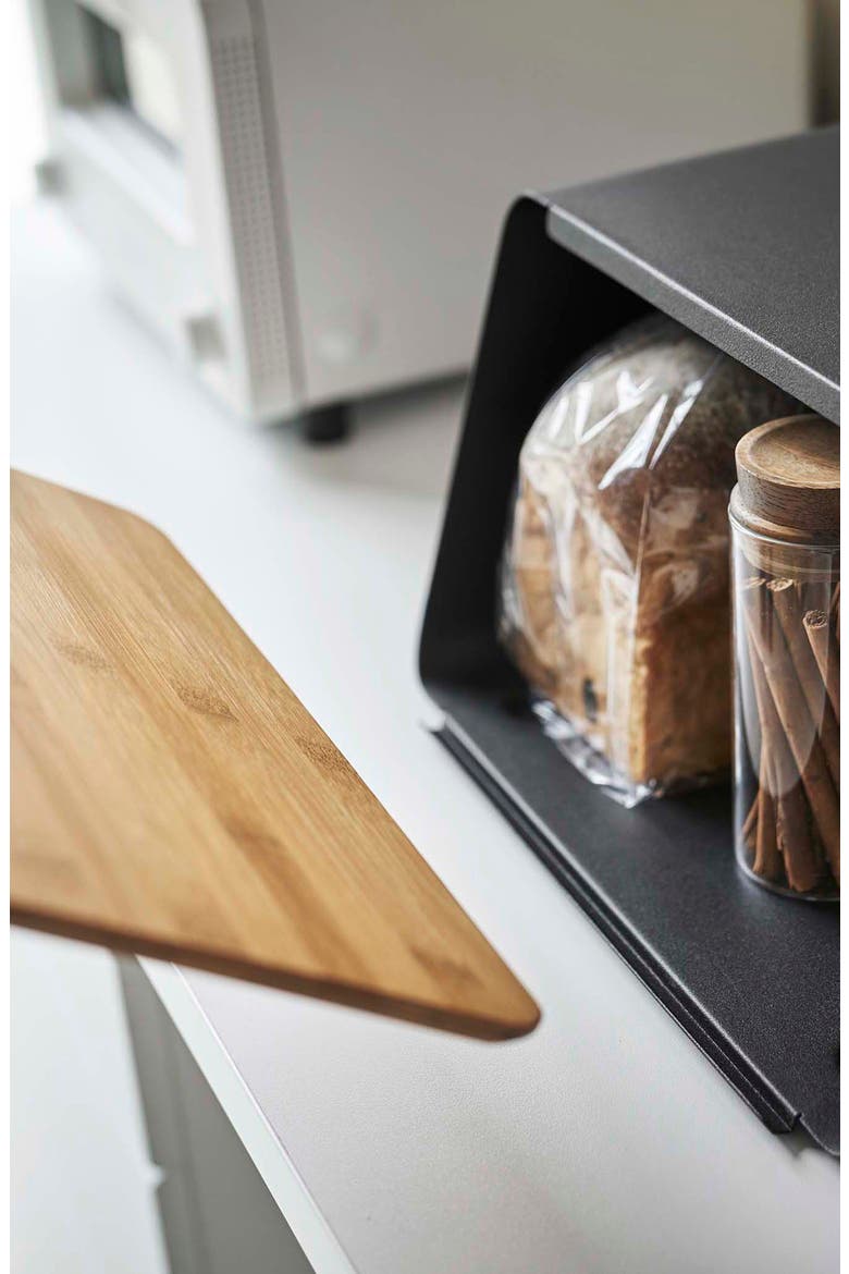 Sliding Door Bread Box, Alternate, color, BLACK