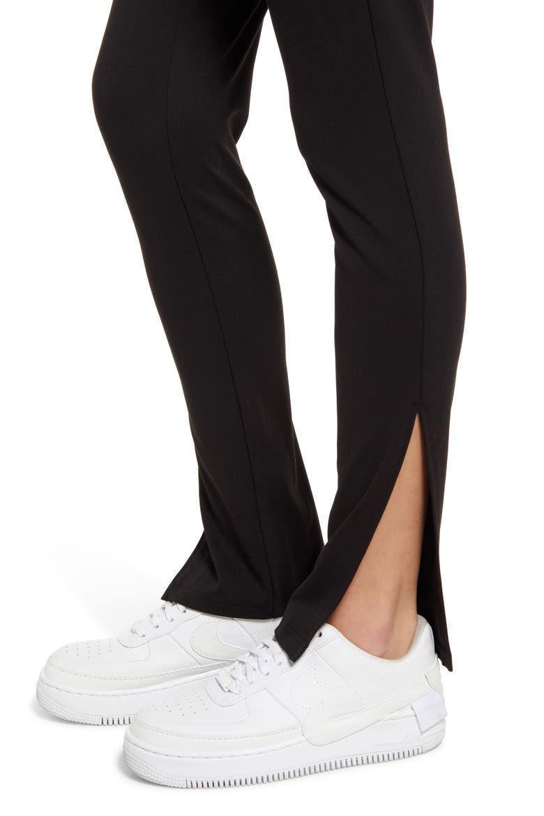 Side Slit Leggings, Alternate, color, BLACK
