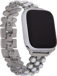 SAACHI Faux Pearl Orb Chain Link Apple Watch® Watchband