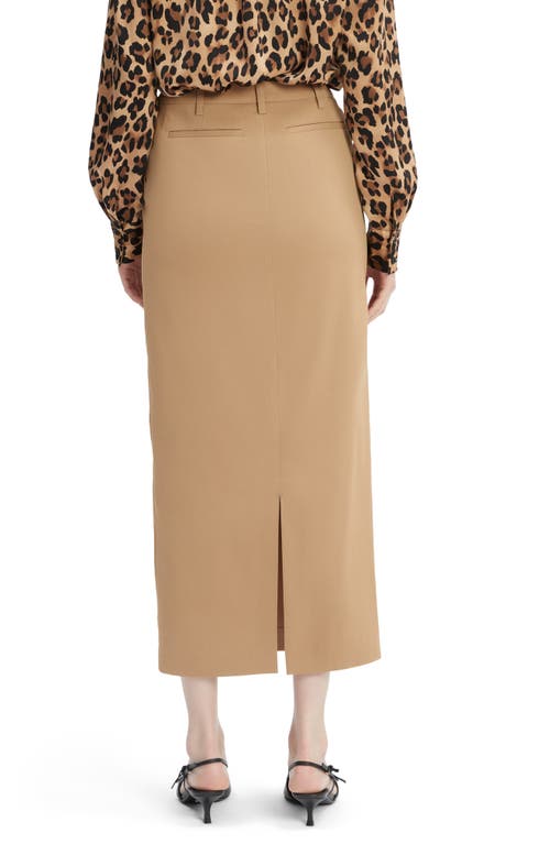 Bardot Zia Midi Skirt In Camel