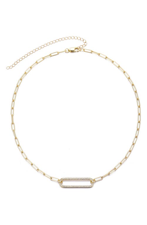 Adornia Cubic Zirconia Chain Necklace In Gold