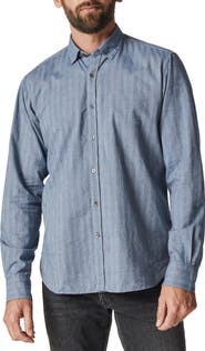 34 Heritage Cotton Herringbone Button-Up Shirt