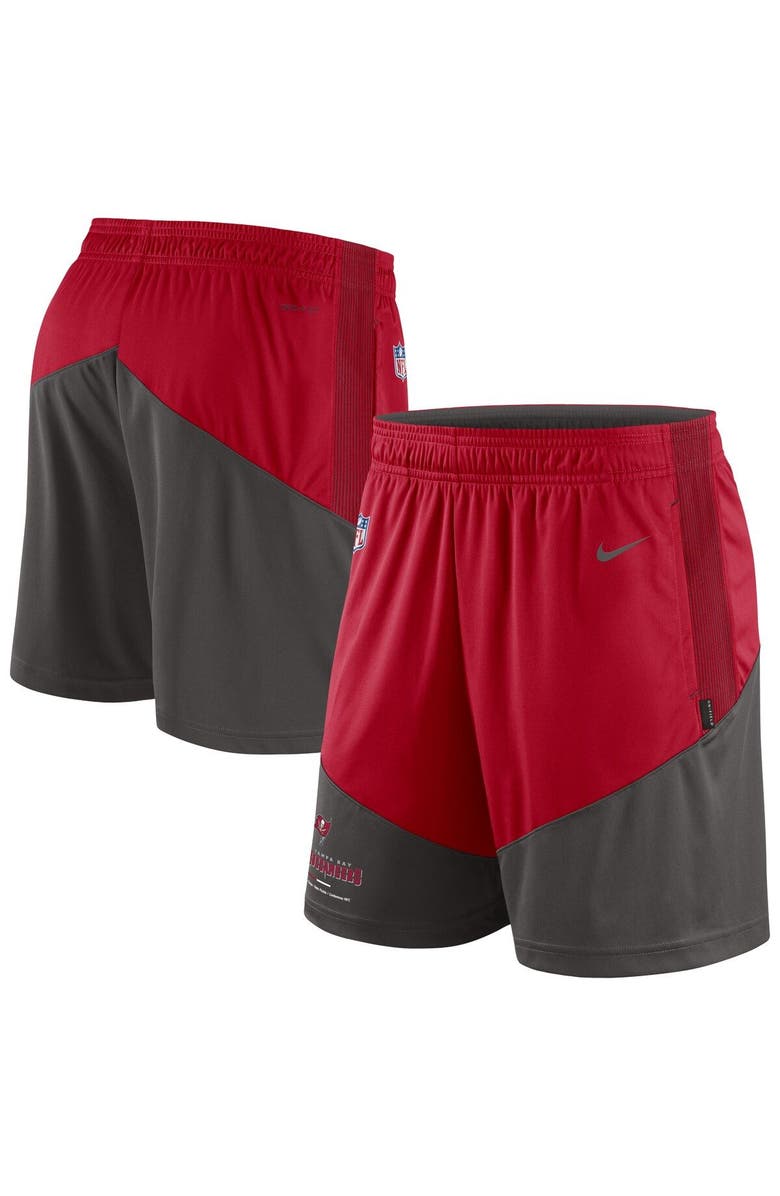 Nike Men's Nike Red/Pewter Tampa Bay Buccaneers Sideline Primary Lockup Performance Shorts, Main, color, Red