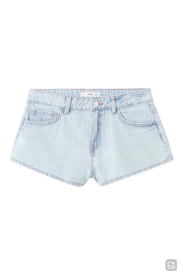 Micro Fit Low Rise Denim Shorts, Alternate, color, LIGHT BLUE